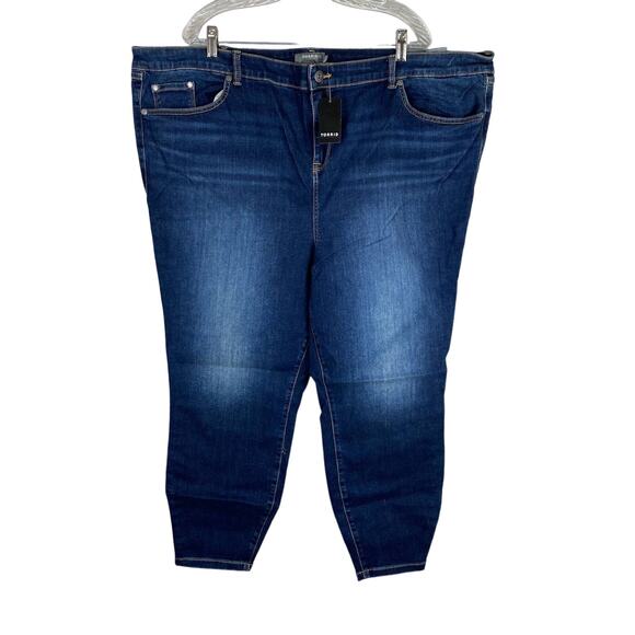 Torrid NWT Midfit Super Skinny Jean Super Soft Dark Wash Size 26 High Rise Blue - Picture 2 of 10